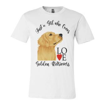 Copy Of Justagirlwholovesgoldenretrievers Unisex Jersey Short Sleeve Crewneck Tshirt | Favorety DE