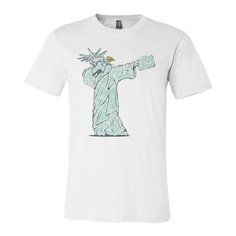 Dabbing Statue Of Liberty 4Th Of July Jersey T-Shirt | Mazezy