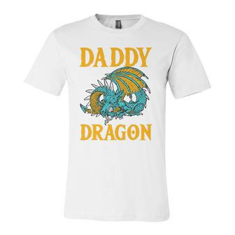 Daddy Dragon Mythical Fathers Day Dad Legendary Creature Jersey T-Shirt | Mazezy