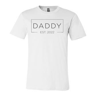 Daddy Est 2022 Promoted To Father 2022 Fathers Day Jersey T-Shirt | Mazezy