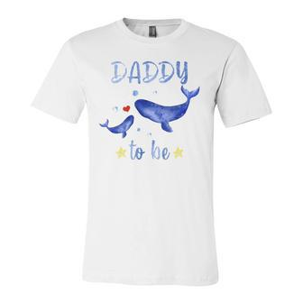 Daddy To Be Whale Pregnancy Announcement Sea Animal Jersey T-Shirt | Mazezy