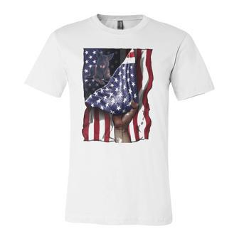 Day Of Independence Us Flag Dutch Shepherd Jersey T-Shirt | Mazezy
