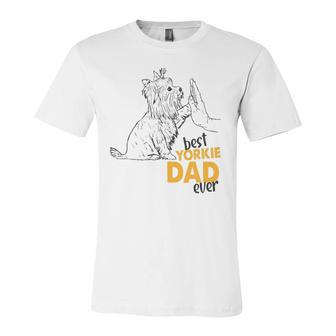 Dog Yorkie I Love Yorkie Dad Best Yorkie Dad Ever Jersey T-Shirt | Mazezy