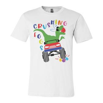 Easter Dinosaur Happy Eastrawr Easter Saurus Rex Unisex Jersey Short Sleeve Crewneck Tshirt | Favorety AU