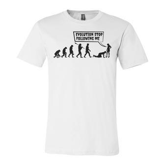 Evolution Stop Following Me Unisex Jersey Short Sleeve Crewneck Tshirt | Favorety AU