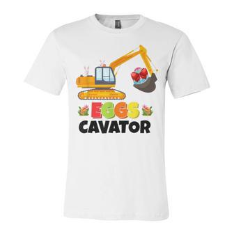 Excavator Shirts For Toddler Boys Girls Easter Eggs Cavator Unisex Jersey Short Sleeve Crewneck Tshirt | Favorety UK