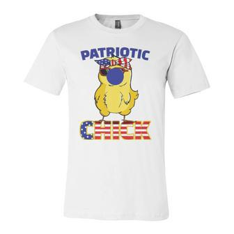 Fourth Of July 4Th Cute Patriotic Chick American Flag Jersey T-Shirt | Mazezy