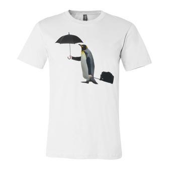 Funny Business Penguin Birds With Human Hands Unisex Jersey Short Sleeve Crewneck Tshirt | Favorety AU