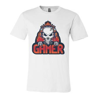 Gaming Headset With Skull Jersey T-Shirt | Mazezy
