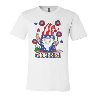 Gnomes 4Th Of July Gnomerica Girls American Flag Jersey T-Shirt | Mazezy