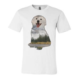 Golden Retriever Cute Puppy Unisex Jersey Short Sleeve Crewneck Tshirt | Favorety