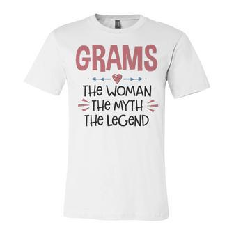 Grams Grandma Gift Grams The Woman The Myth The Legend Unisex Jersey Short Sleeve Crewneck Tshirt - Seseable