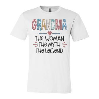 Grandma Gift Grandma The Woman The Myth The Legend Unisex Jersey Short Sleeve Crewneck Tshirt - Seseable