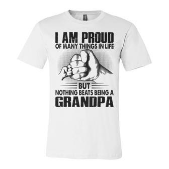 Grandpa Gift Nothing Beats Being A Grandpa Unisex Jersey Short Sleeve Crewneck Tshirt - Seseable
