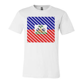 Haitian Flag Pride Haiti Vacation Jersey T-Shirt | Mazezy