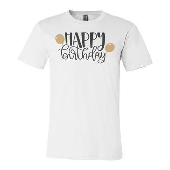 Happy Beautiful Birthday With Balloons Unisex Jersey Short Sleeve Crewneck Tshirt | Favorety DE