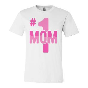 Hashtag Number One Mom Idea Mama Jersey T-Shirt | Mazezy