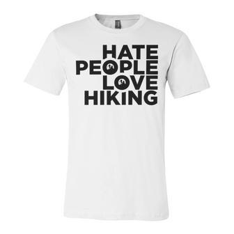 Hate People Love Hiking V2 Unisex Jersey Short Sleeve Crewneck Tshirt | Favorety AU