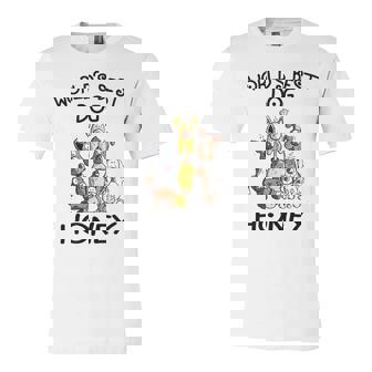 Honey Grandma Gift Worlds Best Dog Honey Unisex Jersey Short Sleeve Crewneck Tshirt | Seseable UK