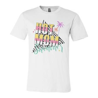 Hot Mom Summer Palm Tree Tropical Holiday Trip Jersey T-Shirt | Mazezy