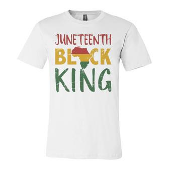 Juneteenth Black King In African Flag Colors For Afro Pride Jersey T-Shirt | Mazezy