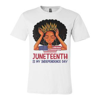 Juneteenth Is My Independence Day 4Th July Black Afro Flag T-Shirt Unisex Jersey Short Sleeve Crewneck Tshirt - Seseable