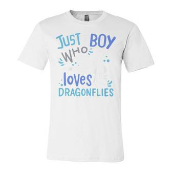 Kids Dragonfly Just A Boy Who Loves Dragonflies Gift V2 Unisex Jersey Short Sleeve Crewneck Tshirt - Seseable