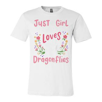 Kids Dragonfly Just A Girl Who Loves Dragonflies Unisex Jersey Short Sleeve Crewneck Tshirt - Seseable