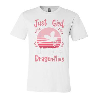 Kids Dragonfly Just A Girl Who Loves Dragonflies V2 Unisex Jersey Short Sleeve Crewneck Tshirt - Seseable