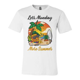 Less Monday More Summer Funny Pineapple Gift Pineapple Lover Unisex Jersey Short Sleeve Crewneck Tshirt | Favorety CA