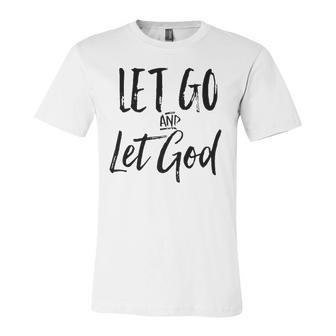 Let Go And Let God Christian Surrender Trust Vintage Jersey T-Shirt | Mazezy