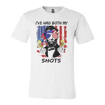 Lincoln 4Th Of July Ive Had Both My Shots V-Neck Jersey T-Shirt | Mazezy