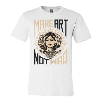 Make Art Not War Symbol Unisex Jersey Short Sleeve Crewneck Tshirt | Favorety AU