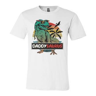 Matching Daddysaurusrex Fathers Day Dad Jersey T-Shirt | Mazezy