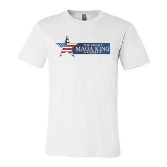 Mega King Usa Flag Proud Ultra Maga Trump 2024 Trump Support Jersey T-Shirt | Mazezy