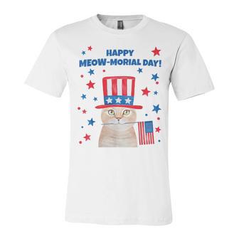 Memorial Day Cat Meowmorial Day Unisex Jersey Short Sleeve Crewneck Tshirt | Favorety AU