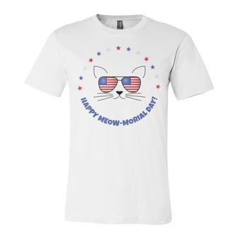 Memorial Day Cat Meowmorial Day V2 Unisex Jersey Short Sleeve Crewneck Tshirt | Favorety