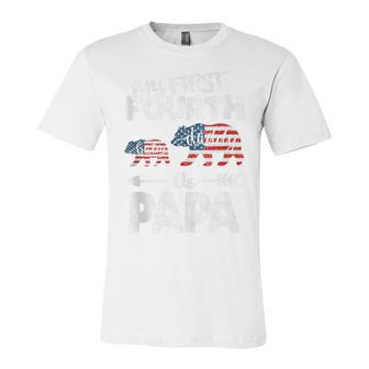 Mens 4Th Of July Gift For Papa Bear Dad Pregnancy Announcement Unisex Jersey Short Sleeve Crewneck Tshirt - Seseable