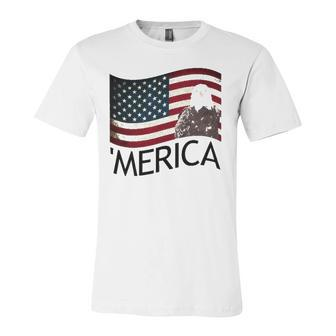 Merica Eagle Flag4th Of July Patriotic America Jersey T-Shirt | Mazezy
