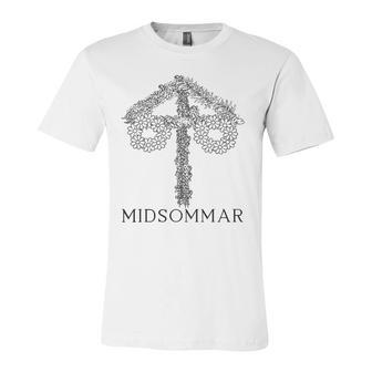 Midsummer Maypole Midsommar Festival Sweden Summer Solstice Jersey T-Shirt | Mazezy