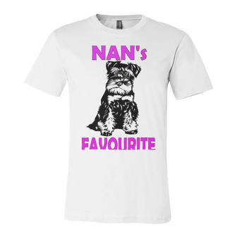 Miniature Schnauzer At Home Nans Favourite Multi Tasking Dog Unisex Jersey Short Sleeve Crewneck Tshirt | Favorety DE