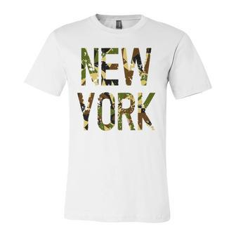 New York Camo Distressed Jersey T-Shirt | Mazezy