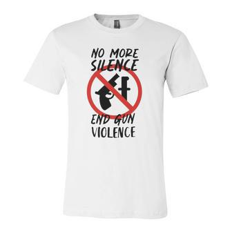 No More Silence End Gun Violence Anti Gun Pray For Texas Jersey T-Shirt | Mazezy
