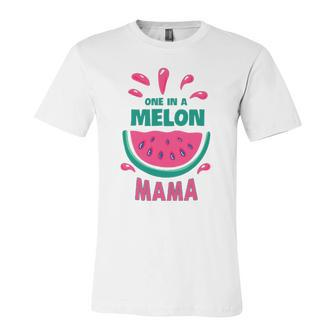 One In A Melon Mama Watermelon Matching Jersey T-Shirt | Mazezy