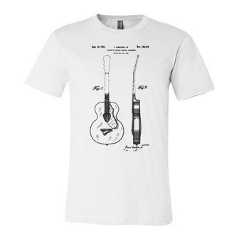 Patent Drawing Old Acoustic Guitar Unisex Jersey Short Sleeve Crewneck Tshirt | Favorety