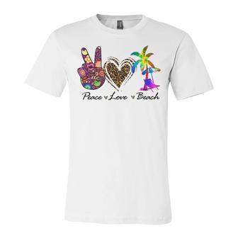 Peace Love Beach Summer Vacation Beach 185 Shirt Unisex Jersey Short Sleeve Crewneck Tshirt | Favorety AU