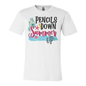 Pencils Down Summer Up Unisex Jersey Short Sleeve Crewneck Tshirt | Favorety CA