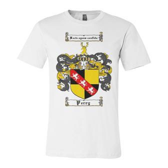 Perry Family Crest Perry Coat Of Arms T Shirt Essential T Shirt Unisex Jersey Short Sleeve Crewneck Tshirt - Seseable