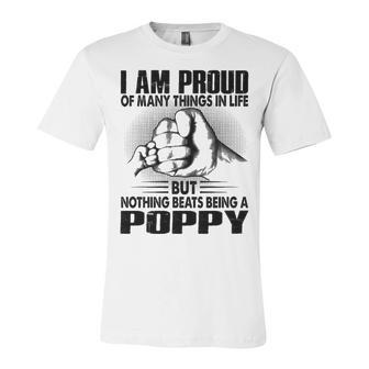 Poppy Grandpa Gift Nothing Beats Being A Poppy Unisex Jersey Short Sleeve Crewneck Tshirt - Seseable