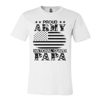 Proud Army National Guard Papa US Military Jersey T-Shirt | Mazezy